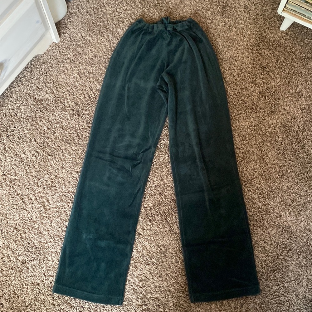 Dark green velvet lounge  pants